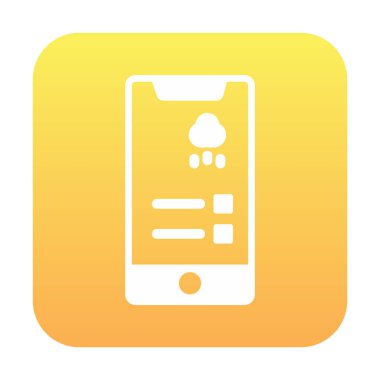 Telefon Hava Durumu Hava Durumu ikonu vektör illüstrasyon grafik tasarımı                                  