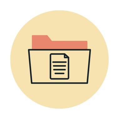 klasör renkli vektör simgesi 