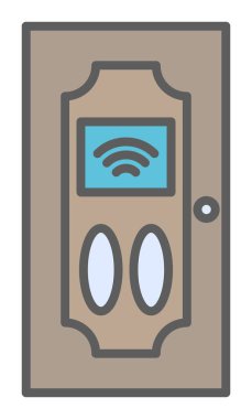 Akıllı Kapı simgesi vektör çizimi