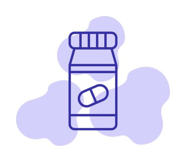 Hapları şişe simge vektör çizim