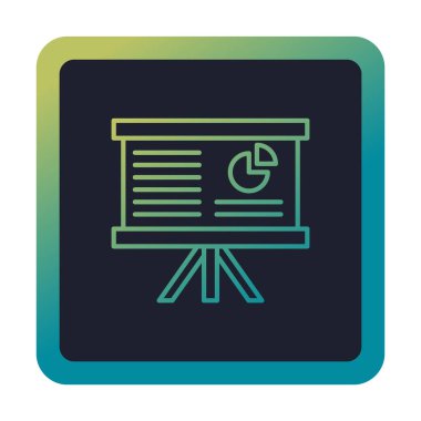 Beyaz arkaplan üzerinde sunum vektörü illüstrasyonunu çalıştır