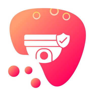 CCTV kamerası. Web simgesi basit illüstrasyon