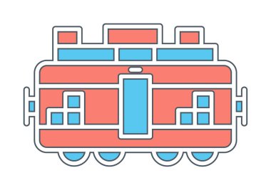 Tren kargosunun vektör çizimi