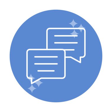 Basit konuşma baloncukları Konuşma simgesi, vektör illüstrasyonu