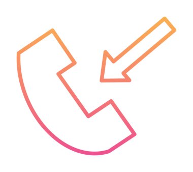 telefon arama simgesi, vektör illüstrasyonu basit tasarım