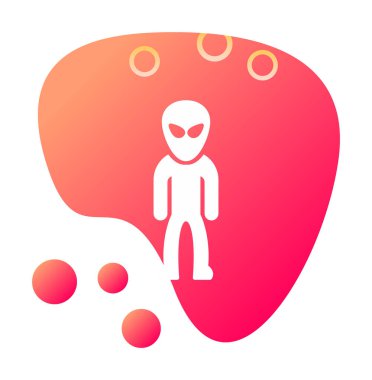 Sevimli uzaylı karakter Vektör illüstrasyonu