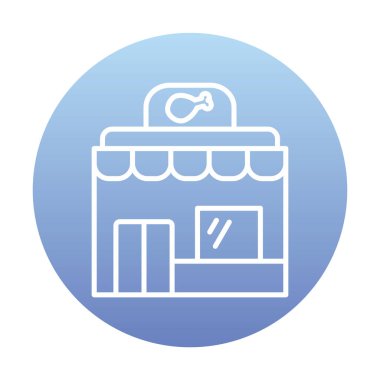 Resturant ağ simgesi, vektör illüstrasyonu