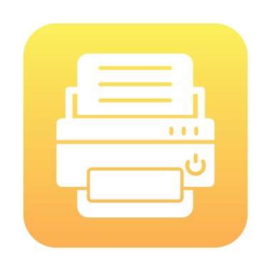 yazıcı simgesi web basit illüstrasyon