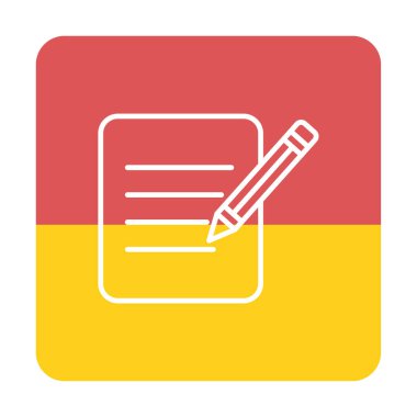 Kağıt Düzenleme. Web simgesi basit illüstrasyon