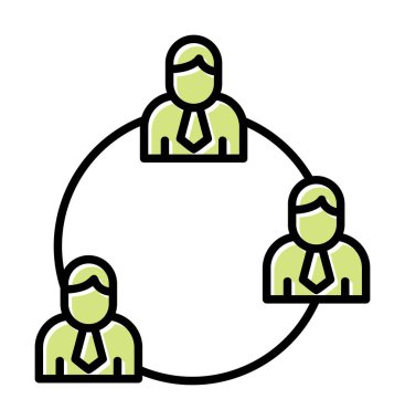 Takım iş web simgesi, vektör çizim