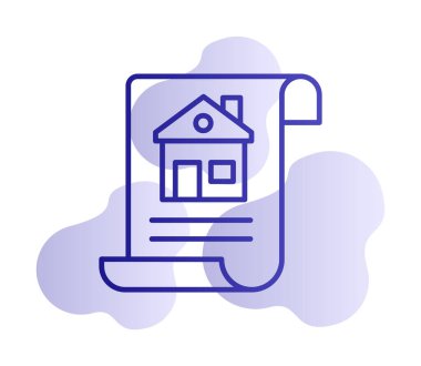 Ev Belgesi ikonu vektör illüstrasyonu                          