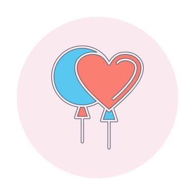 balonlar web basit illüstrasyon, parti konsepti