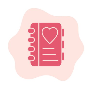 not defteri simgesi soyut arkaplan vektöründe izole edildi