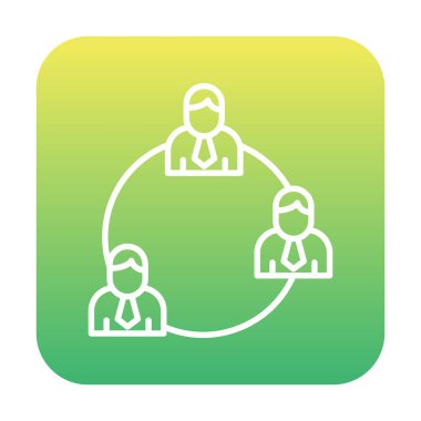 Takım iş web simgesi, vektör çizim