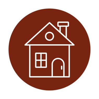 Eve. Web simgesi basit illüstrasyon