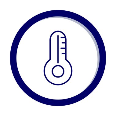 düz termometre simgesi düz biçim vektör çizimi  