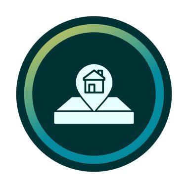 House Location Pin. Ev GPS sembolü, harita işaretleyici