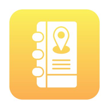 Soyut arkaplan vektöründe adres defteri simgesi izole edildi