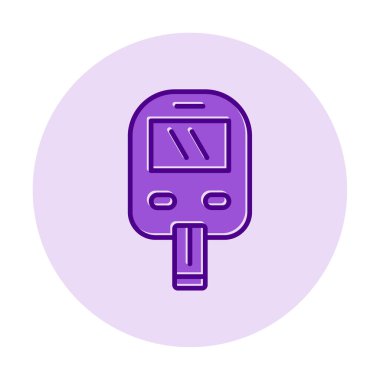 Glucometer simgesi, vektör illüstrasyonu basit tasarım