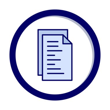 belge simgesi, vektör illüstrasyonu basit tasarım