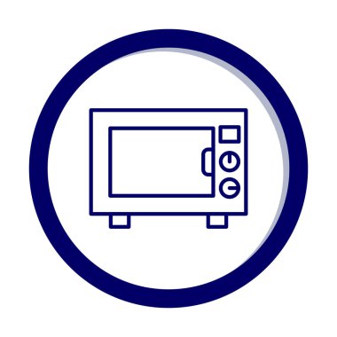 mikrodalga simgesi, vektör illüstrasyonu basit tasarım