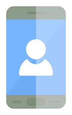 Mobil Kullanıcı simgesi vektör çizimi