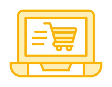 Ekran vektör illüstrasyonunda ticaret simgesi