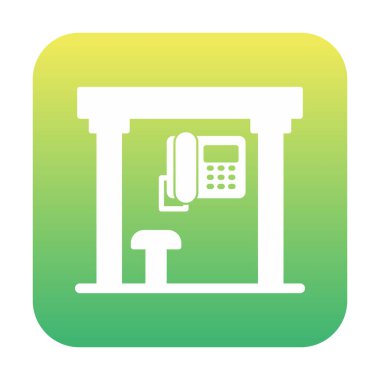 Basit Telefon Simgesi, vektör illüstrasyonu