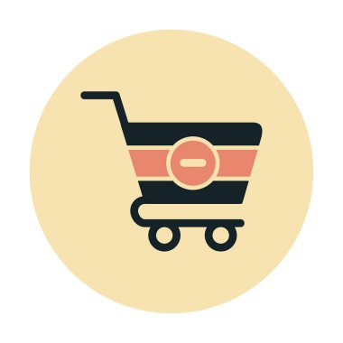 Cart simgesi vektör illüstrasyonunu sil