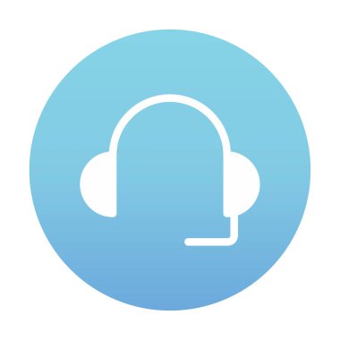 kulaklık simgesi vektör illüstrasyon destek servisi