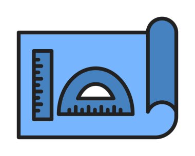 Şablon simgesi, vektör illüstrasyonu basit tasarım