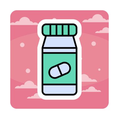 Hapları şişe simge vektör çizim