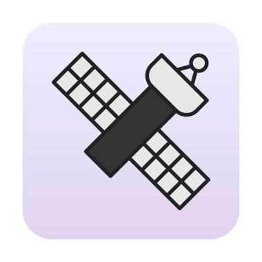 Uydu Simgesi, vektör illüstrasyonu