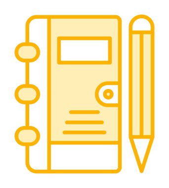 not defteri simgesi soyut arkaplan vektöründe izole edildi