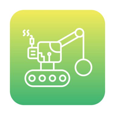 Wrecking Ball simgesi, vektör illüstrasyonu 