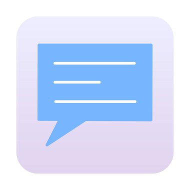 Sohbet kabarcığı vektör illüstrasyonu