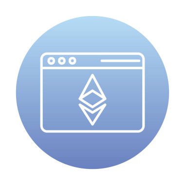 Ethereum Tarayıcı simgesi, vektör biçimi
