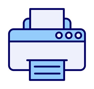 yazıcı simgesi web basit illüstrasyon