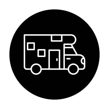 Van düz vektör simgesi