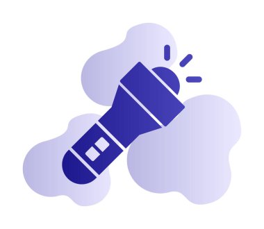 Seyahat fenerinin düz simgesi. Renkli vektör çizimi