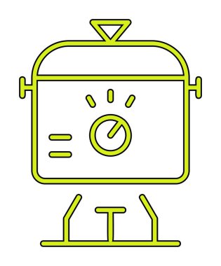 Yavaş Pişiren simge vektör çizimi