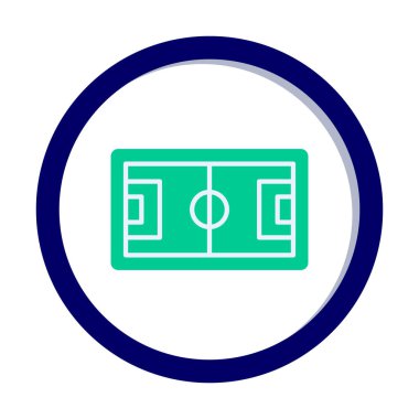 yaratıcı futbol sahası ikon vektör illüstrasyonu