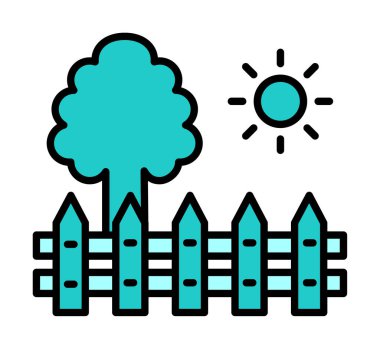 çit ağ ikonu vektör illüstrasyonu