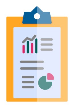 iş raporu simgesi, vektör illüstrasyonu basit tasarım