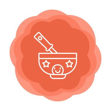 Bebek maması simgesinin vektör illüstrasyonu