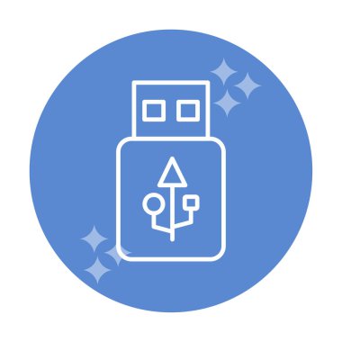 Web için usb flash simgesi.