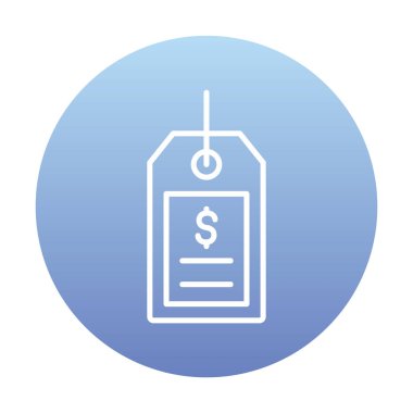 Basit fiyat etiketi simgesi, vektör çizim