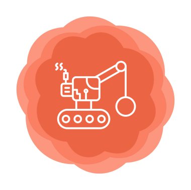 Wrecking Ball simgesi, vektör illüstrasyonu 