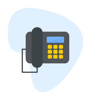 masa telefonu simgesi, vektör illüstrasyonu basit tasarım