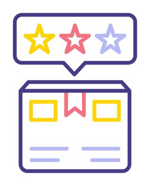 Teslimat kutusu simgesi, vektör illüstrasyonu basit tasarım